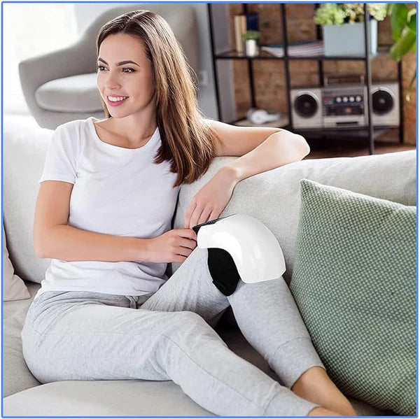 Adjustable knee therapy brace massager for chronic knee pain and swelling relief