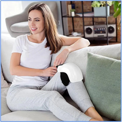 Adjustable knee therapy brace massager for chronic knee pain and swelling relief