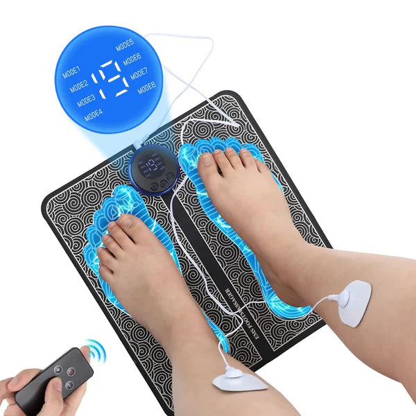 WellioLab EMS foot massager flat mat design for at-home foot relief