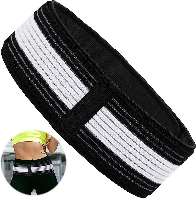 1PCS Sacroiliac Joint Hip Belt, Adjustable Back Support Belly Wrapper, Sacroiliac Hip Support Band, For Women Men, Sciatica Pain Relief, 109CM Black&Grey
