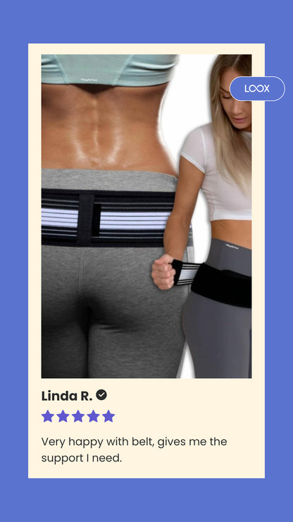 WellioLab sciatica relief brace customer wearing for lower back support